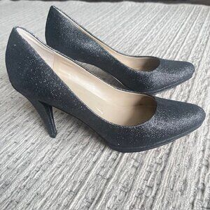 Ellen Tracy, sparkly black pumps, size 6 1/2M,  3 3/4 inch heels.